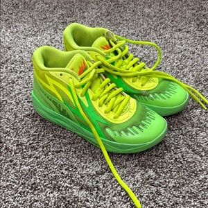 Lamelo Ball Bold Green and Yellow Basketball Shoes